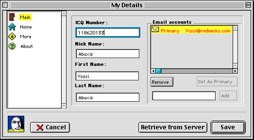 my user details