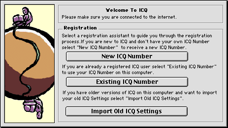 Welcome to ICQ dialog